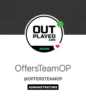 Screenshot showing the Outplayed Offers Team profile page followed